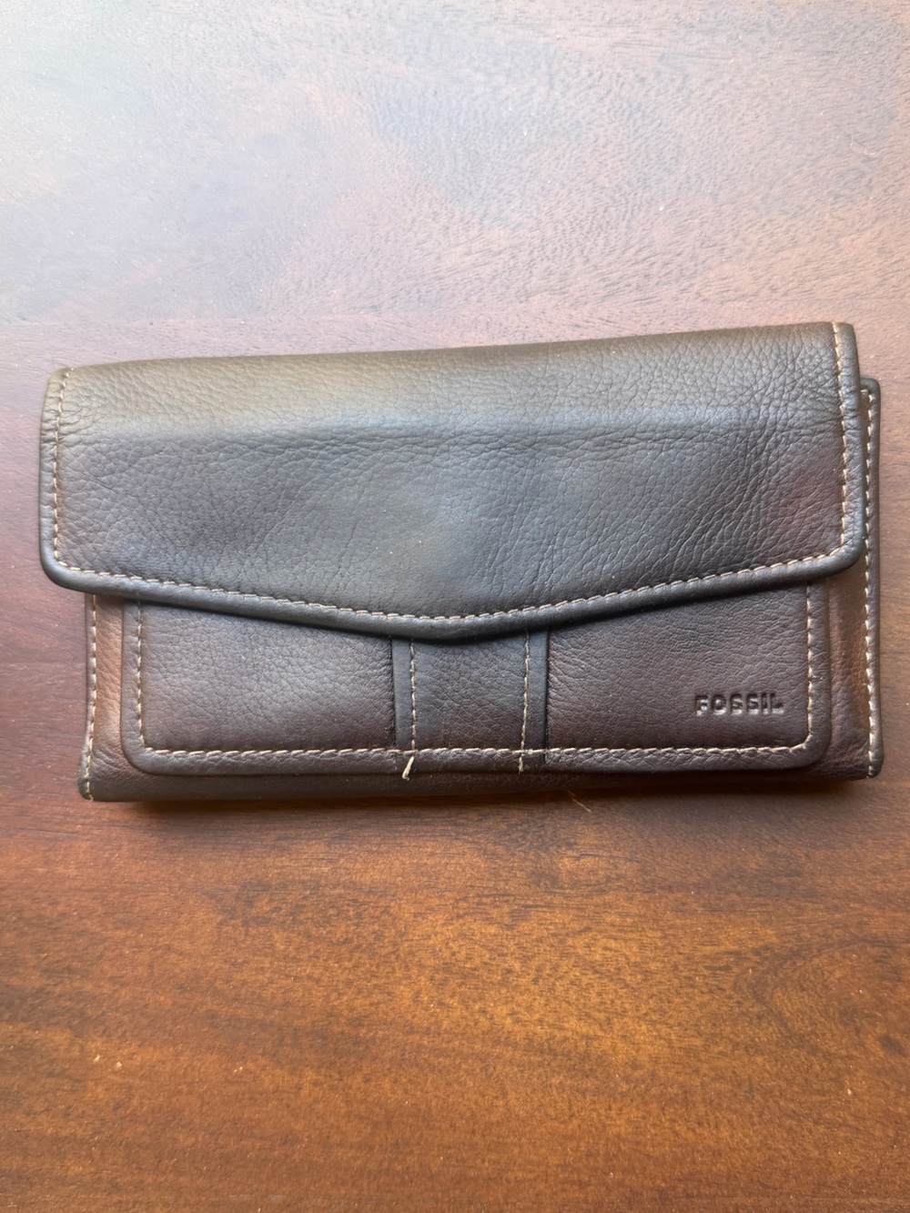 Fossil Brown Leather Clutch Wallet